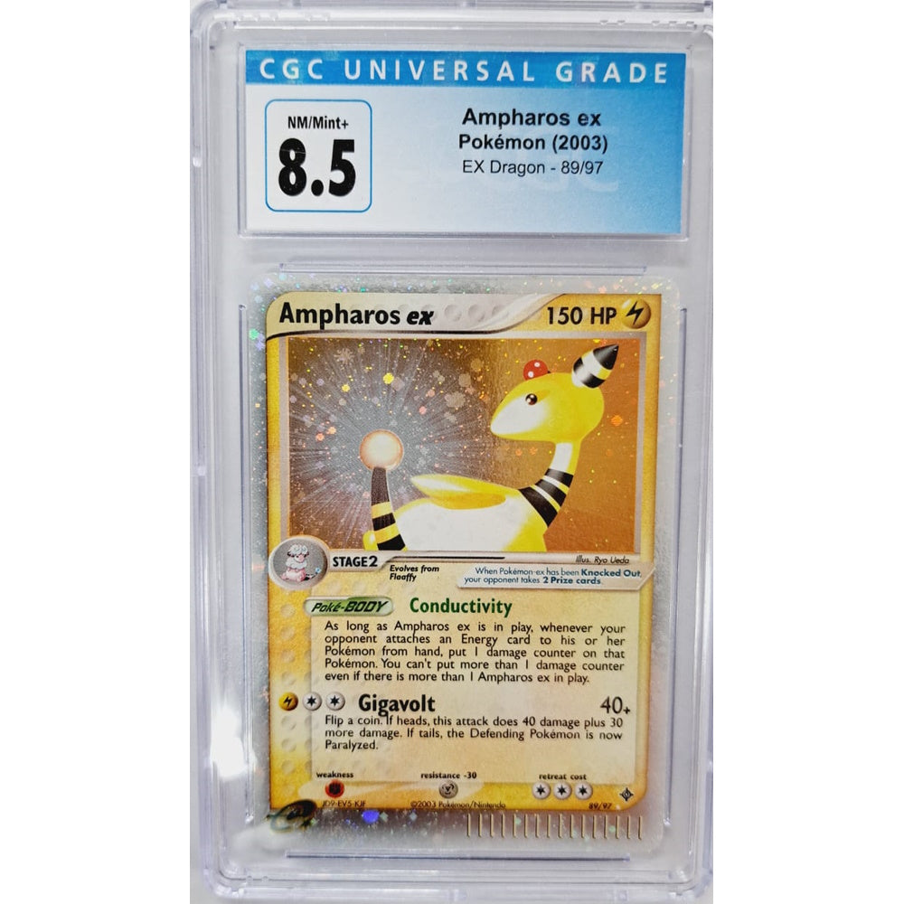Graded Card | Ampharos | Ex Dragon | CGC 8.5