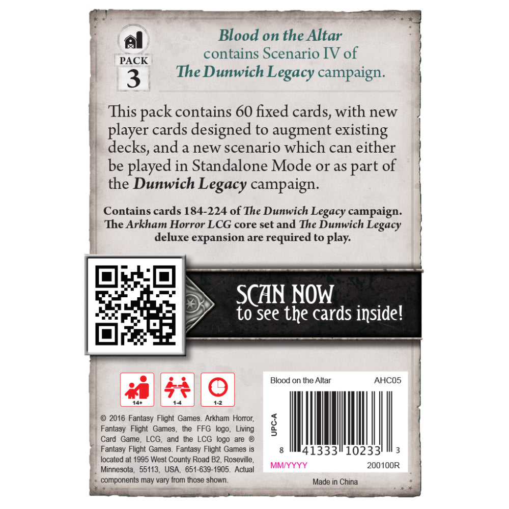 Arkham Horror LCG | Blood on the Altar Mythos Pack