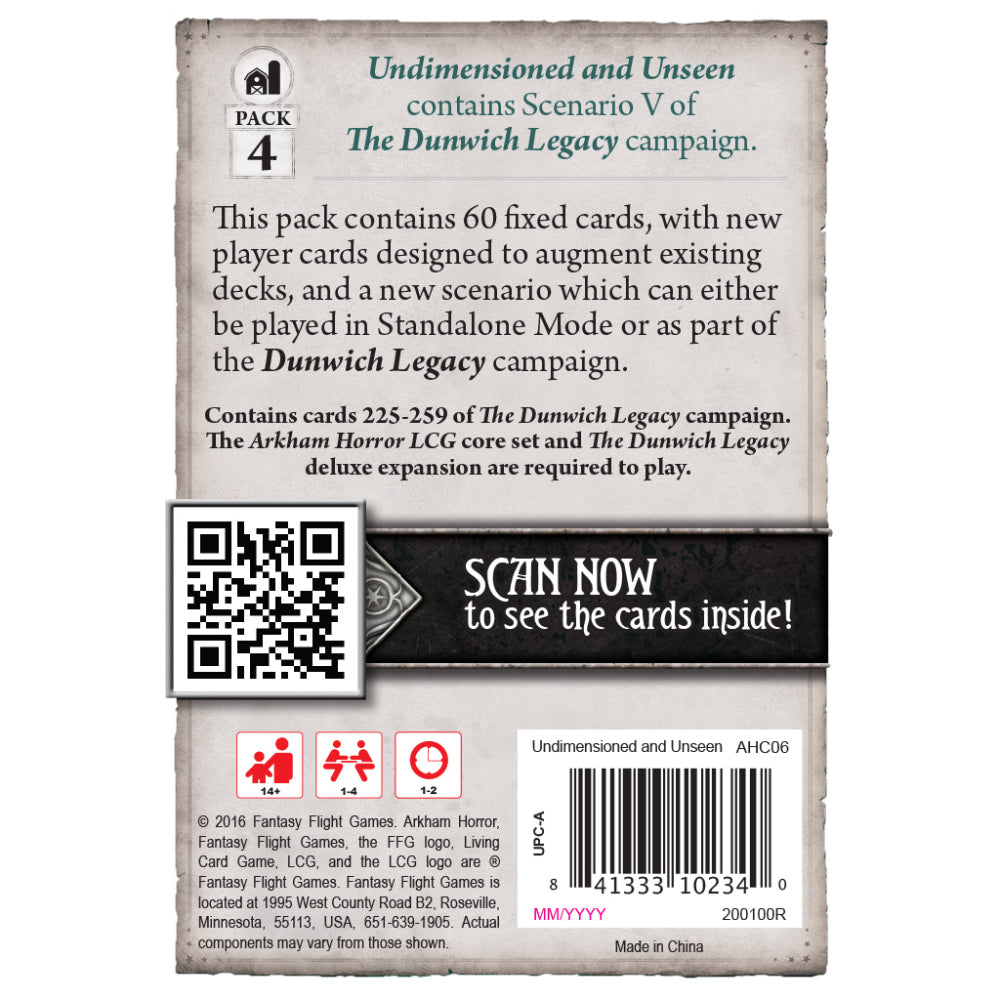 Arkham Horror LCG | Undimensioned and Unseen Mythos Pack