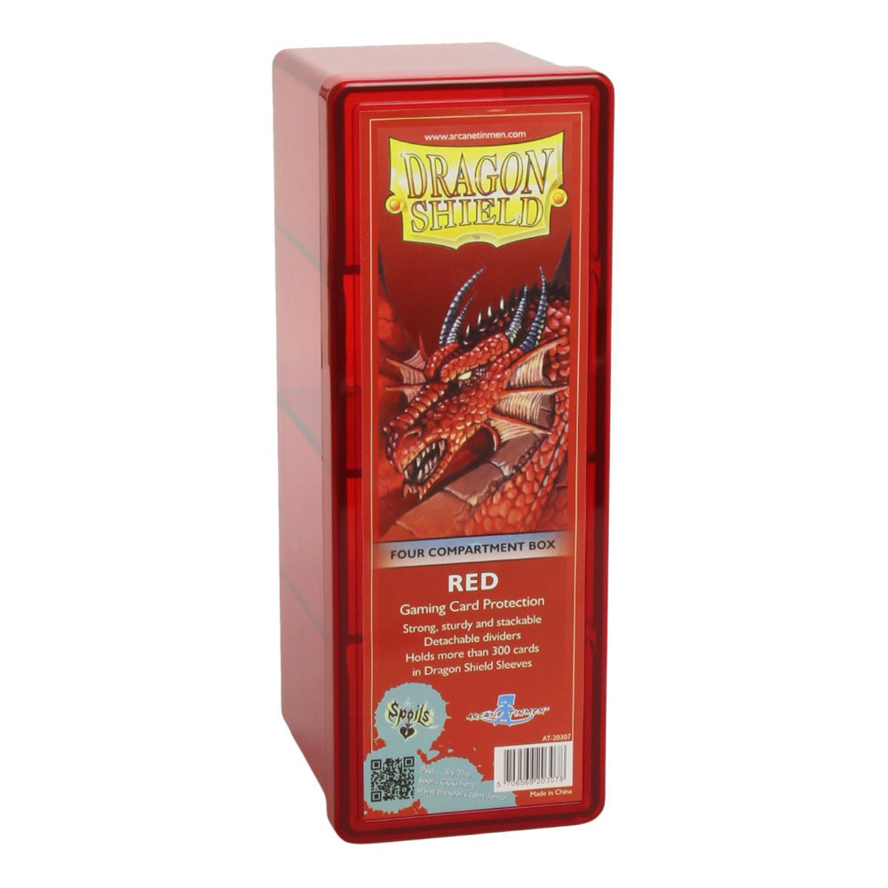 Dragon Shield: Four Compartment Box (Red)