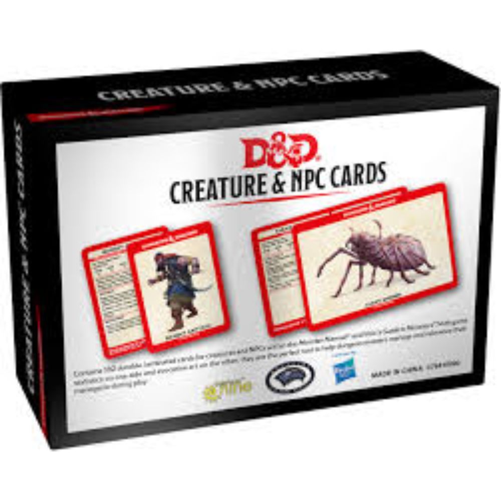 D&amp;D Spellbook Monster Cards: NPCs &amp; Creatures