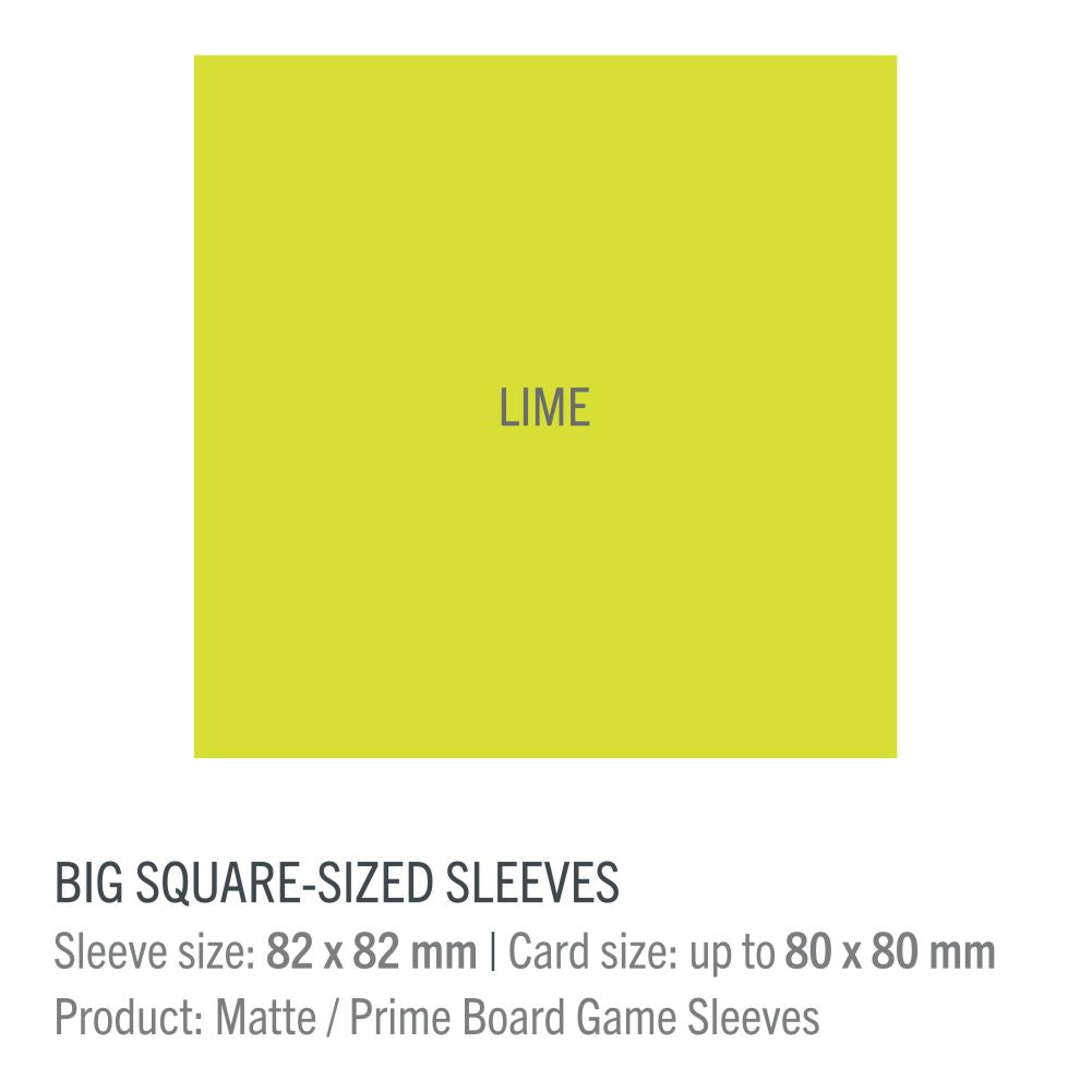 Gamegenic MATTE Sleeves: 82mm x 82mm (LIME)