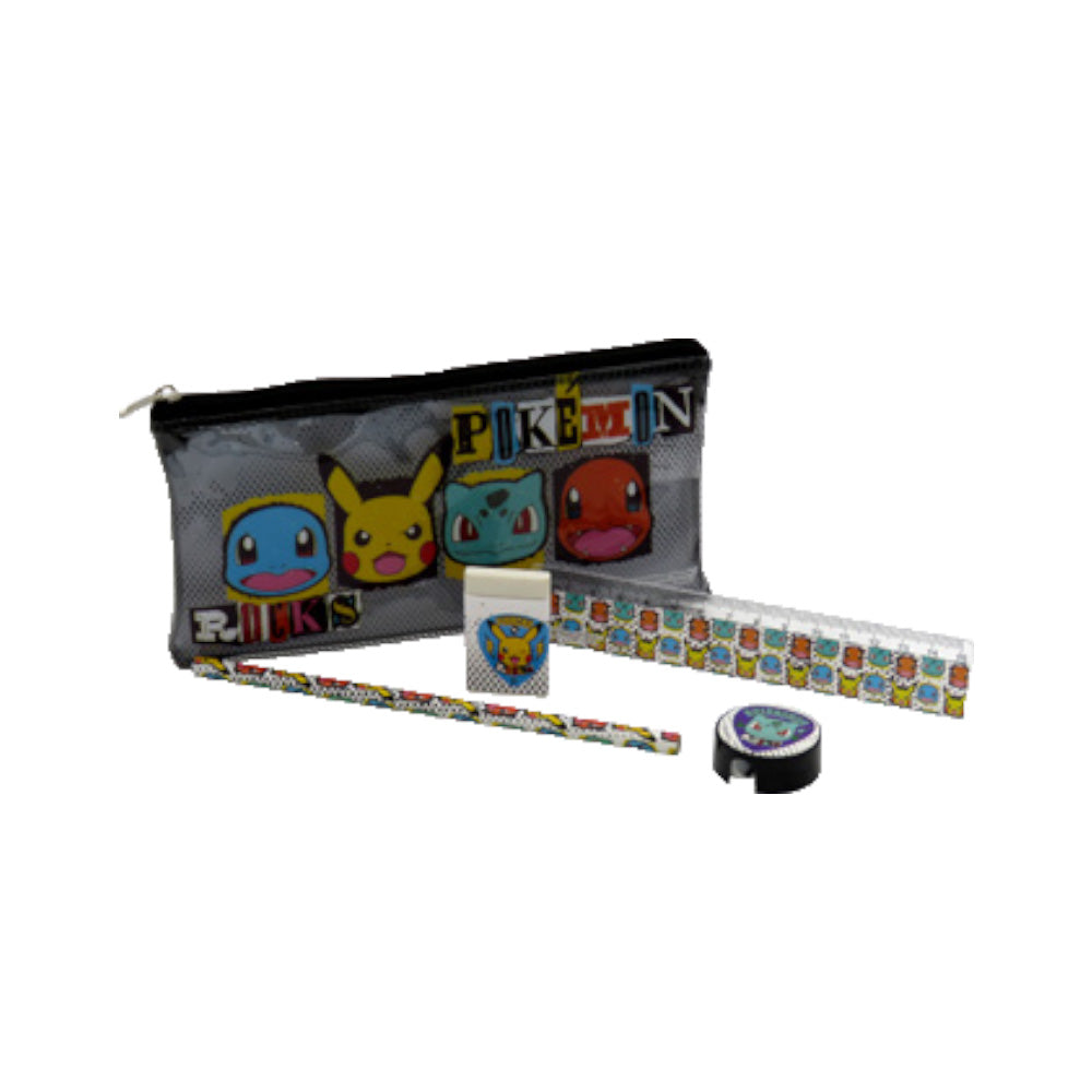 Pokémon - Plastic Pencil Case with Stationery