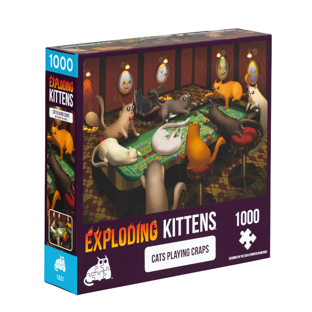 Exploding Kittens Puzzle - Cats Playing Craps (1000pc)