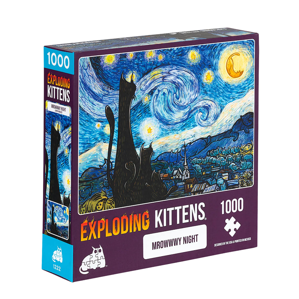 Exploding Kittens Puzzle - Mrowwwy Night (1000pc)