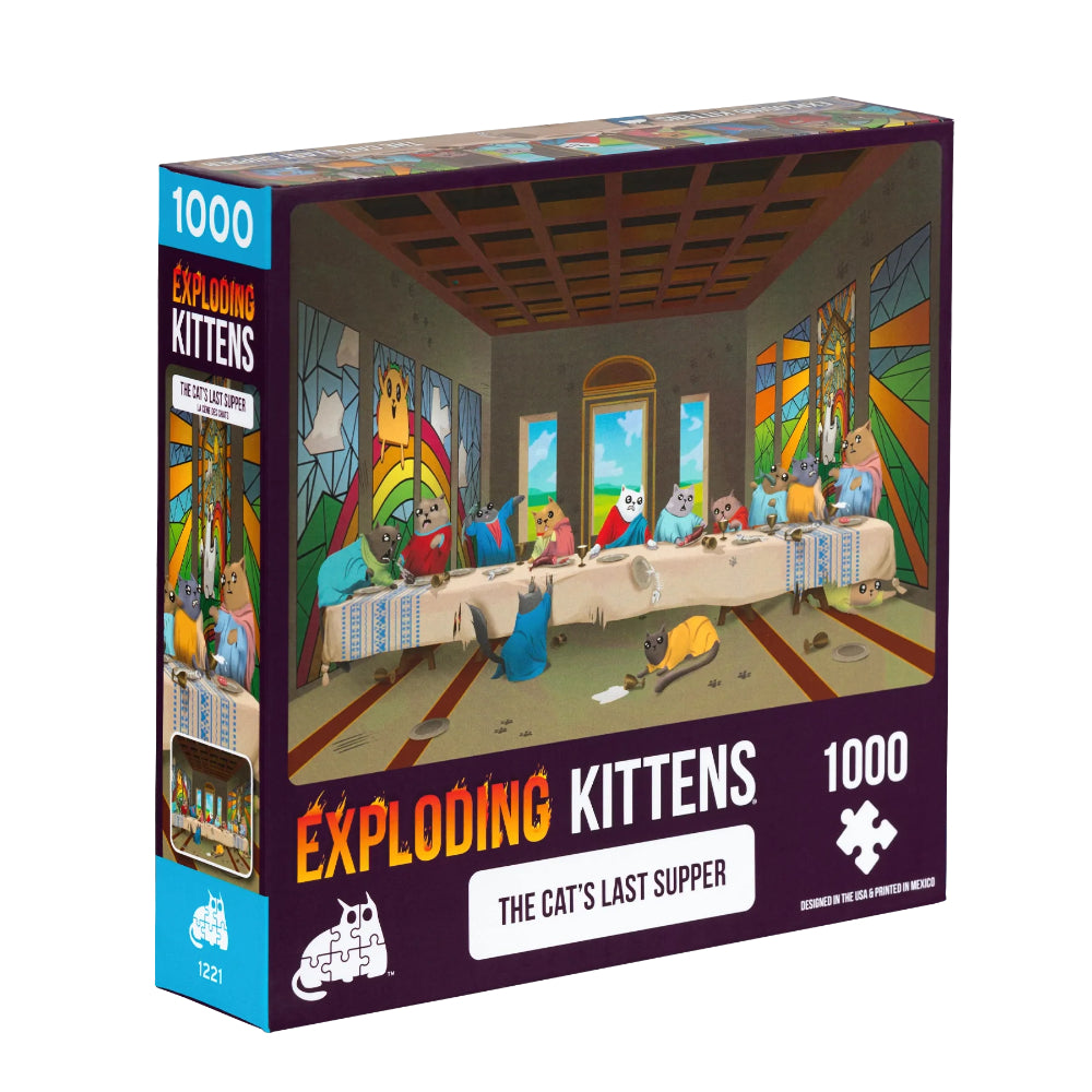 Exploding Kittens Puzzle - The Cat&#39;s Last Supper (1000pc)