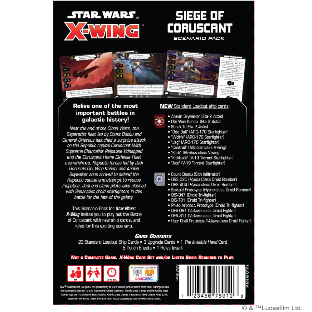 Star Wars X-Wing 2nd Edition - Siege of Coruscant Battle Pack