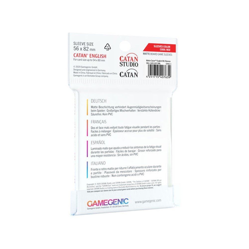 GameGenic | MATTE Sleeves: 56mm x 82mm (Catan)