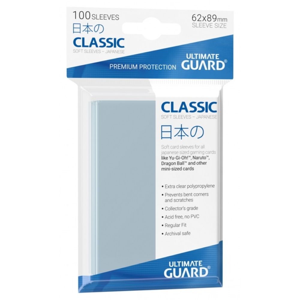 Ultimate Guard Classic Soft Sleeves Japanese Size Clear