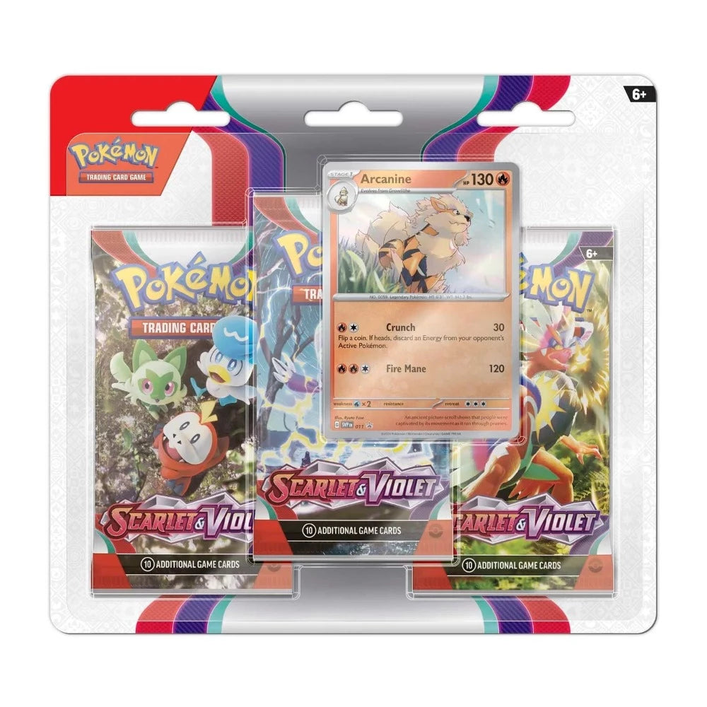 Pokemon: Scarlet & Violet | 3 Pack Blister | Arcanine