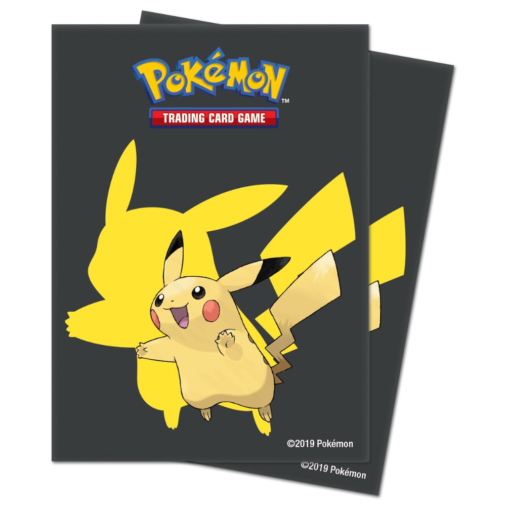 black pokemon card sleeves Pokémon Pikachu Black Card Sleeves 65ct